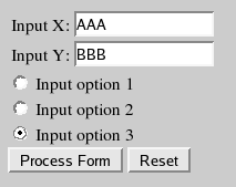 Bash shell script form example