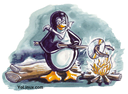 Tux burning a CD